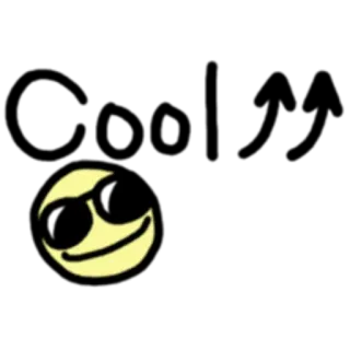 😎 emoji, uśmiech, okulary przeciwsłoneczne, cool telegram sticker