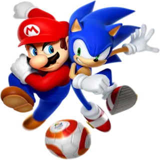 ⚽ Mario Mario, Sonic, Videojogos, Jogos, Esportes, Futebol telegram sticker