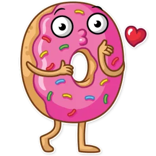 Donut and Coffee telegram stickers