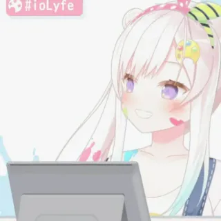 🐇 #ioLyfe vtuber, anime, arte digitale, kawaii, carino telegram sticker