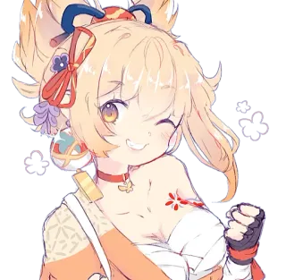 🎇 Yoimiya Genshin Impact yoimiya, genshin impact, anime, juego, personaje, waifu telegram sticker