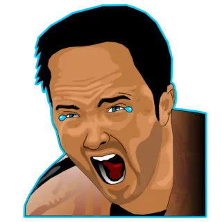😭 Mème, pleurer, homme, expression, visage telegram sticker