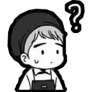 🤨 question, chef, confused, anime, manga telegram sticker
