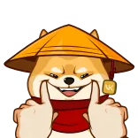 😈 Shiba Inu, Hund, Emoji, Fröhlich, Sticker telegram sticker