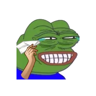 😂 Pepe the Frog Pepe, katak, meme, budaya internet, menangis whatsapp sticker