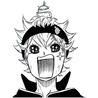 🤩 Asta Black Clover anime, manga, Asta, Black Clover, shonen, fantasy whatsapp sticker