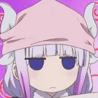 😑 Kanna Kamui Miss Kobayashi's Dragon Maid канна, канна камуи, горничная дракон мисс кобаяси, аниме, дракон, милый, манга telegram sticker
