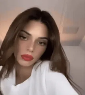 😐 Kendall Jenner นางแบบ, คนดัง, บุคคล, ผู้หญิง, ภาพเหมือน, ความงาม telegram sticker