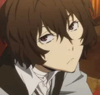 🗞 Osamu Dazai Bungou Stray Dogs Anime, Charakter, braune Haare, Dazai, Osamu Dazai, Bungou Stray Dogs telegram sticker
