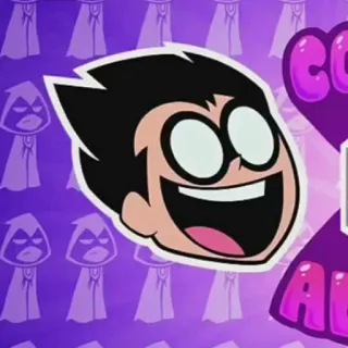 😃 Robin Teen Titans Go! Cartone animato, Supereroe, Felice, Animato telegram sticker