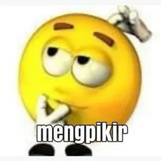 😛 mengipkir Emoji, Pensando, Pensativo, Meme telegram sticker