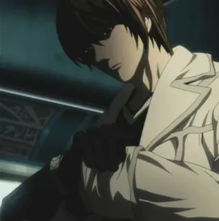 🎭 Light Yagami Death Note Anime, Manga, Death Note, Light Yagami, Kira, Shinigami, Nadprzyrodzone telegram sticker