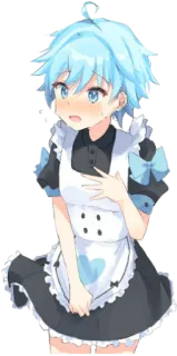 😳 Anime, Roupa de empregada, Trap, Crossdressing, Fofo, Mangá telegram sticker