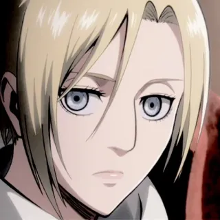 🦢 Annie Leonhart Attack on Titan Anime, Desenho animado, Animação, Personagem, Loiro, Ataque dos Titãs telegram sticker