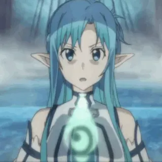 💞 Asuna Sword Art Online anime, elf, Asuna, Sword Art Online, fantasy, magic whatsapp sticker