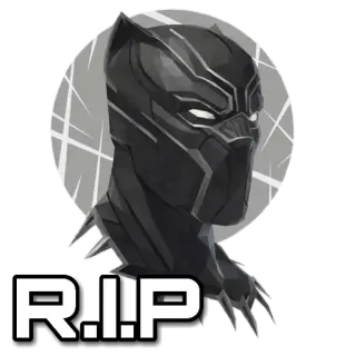 😺 Black Panther R.I.P. Black Panther, Marvel, Super-héros, Repose en paix, Chadwick Boseman telegram sticker