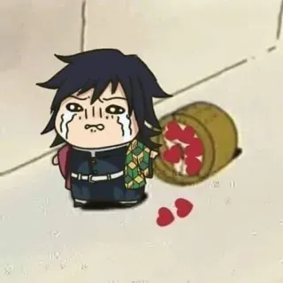 😭 Giyu Tomioka Demon Slayer 动漫, 漫画, 哭, 伤心, 鬼灭之刃, 富冈义勇 whatsapp sticker