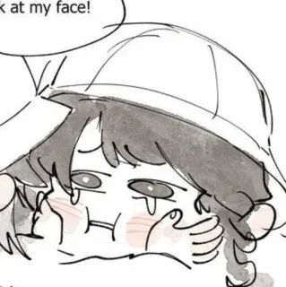 ☁️ at my face! Kreskówka, Anime, Rysunek, Uroczy, Śmieszne, Manga telegram sticker