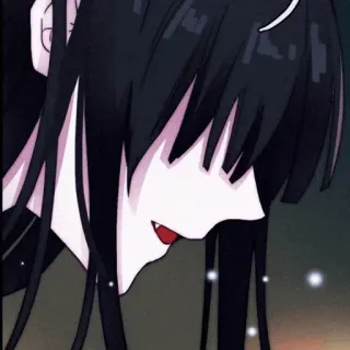 🔸 anime, goth, vampire, cute, pale, dark, horns telegram sticker