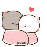 😍 @FarsiSticker mèo, dễ thương, kawaii, tình yêu, trái tim telegram sticker