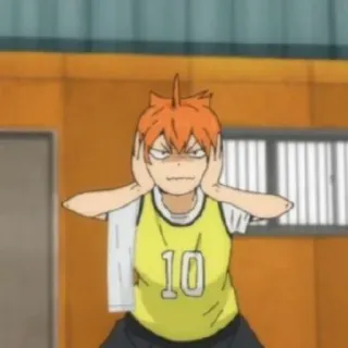 🤡 Hinata Shoyo Haikyuu!! Anime, Haikyuu, Hinata Shoyo, Naklejka, Śmieszne telegram sticker