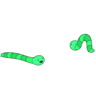 🐜 wurm, comic, grün, tier, niedlich, fröhlich telegram sticker