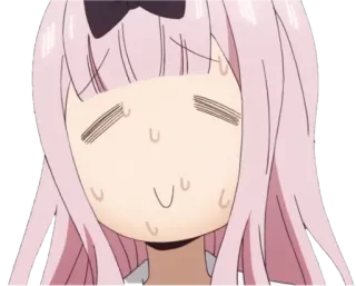 🤭 Chika Fujiwara Kaguya-sama: Love Is War anime, chika, kaguya-sama, love is war, suando, nervoso, envergonhado telegram sticker