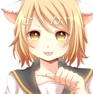 😸 anime, ragazza, gatto, carino, kawaii, ragazza anime, neko, kemonomimi whatsapp sticker