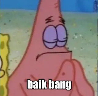 🙏 Patrick Star SpongeBob SquarePants baik bang Patrick Star, SpongeBob SquarePants, meme, baik bang telegram sticker