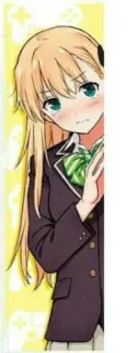 😳 Anime, Manga, Lindo, Estudiante, Rubio, Personaje, Ilustración telegram sticker