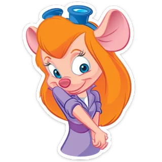 ☺️ Gadget Hackwrench Chip 'n Dale: Rescue Rangers Kartun, Binatang, Tikus, Gadget, Lucu telegram sticker