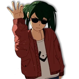 😎 anime, chica, actitud, salada telegram sticker