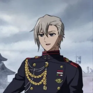⛓ anime, character, military uniform telegram sticker