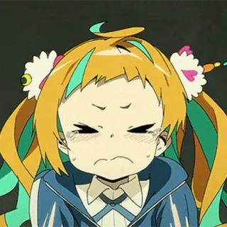🌈 аниме, девушка, плачет, грустный, мультфильм, расстроен, персонаж telegram sticker