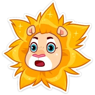😳 สิงโต, สัตว์, น่ารัก, สติกเกอร์, การ์ตูน, ตัวละคร telegram sticker