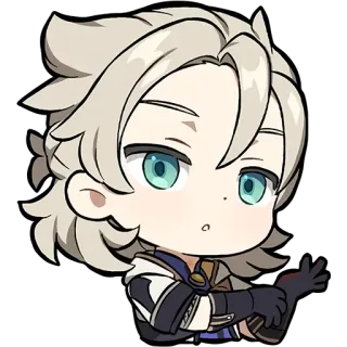 😯 Albedo Genshin Impact albedo, genshin impact, anime, video game, chibi whatsapp sticker