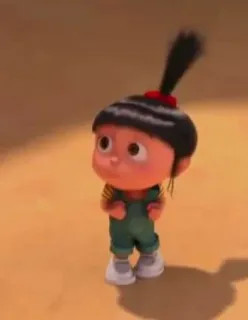 😰 Agnes Despicable Me cartoon, girl, character, agnes, despicable me, animation telegram sticker