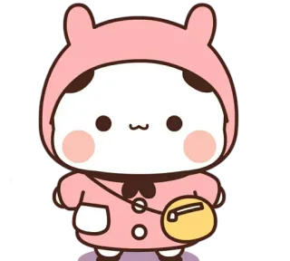 ☺ carino, kawaii, personaggio, cartone animato, rosa, animale, orso, adorabile telegram sticker