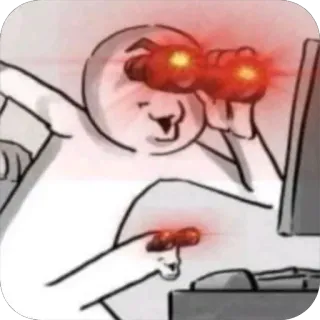 😳 Staring Meme Guy staring, binoculars, laser eyes, meme, looking, watching, search, zoom, internet meme telegram sticker
