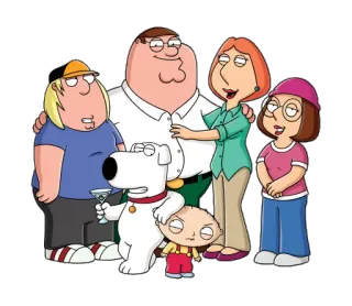 👨 Family Guy Les Griffin, Dessin animé, Griffins, Peter Griffin, Lois Griffin, Stewie Griffin, Brian Griffin, Meg Griffin, Chris Griffin telegram sticker