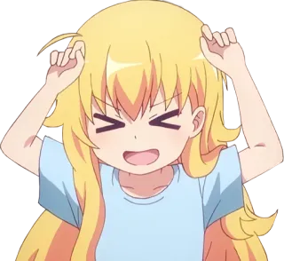😝 Gabriel Gabriel DropOut อนิเมะ, น่ารัก, ผู้หญิง, ผมบลอนด์, มีความสุข, นางฟ้า, Gabriel DropOut telegram sticker