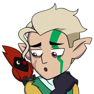 😉 Hunter The Owl House Cazador, Guardia Dorada, The Owl House, Personaje de dibujos animados, Serie animada telegram sticker
