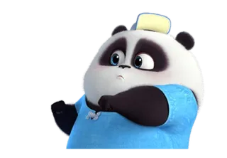 🐼 Panda, Dibujos animados, Lindo, Oso, Animado whatsapp sticker