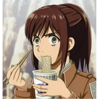 ⚡ Sasha Braus Attack on Titan Sasha Braus, Attack on Titan, Anime, Manga, Mie, Makan telegram sticker