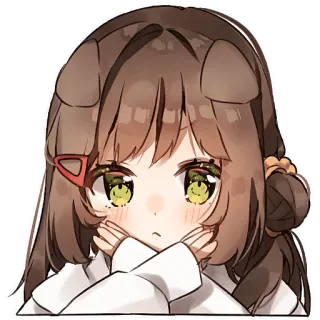 🙅‍♀ アニメ, かわいい, 女の子, ステッカー, 漫画 telegram sticker