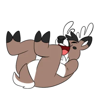 🤣 Hirsch, Cartoon, Lachen, Lustig, Tier, Fröhlich telegram sticker