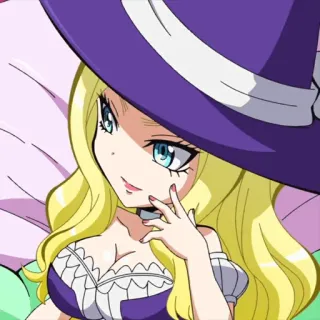 🌙 Anime, Wiedźma, Postać, Kobieta, Kapelusz, Kreskówka telegram sticker