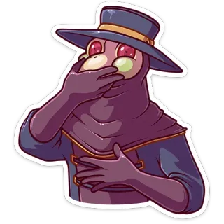 🤢 чумной доктор, врач, средневековье, маска, шляпа, пандемия telegram sticker