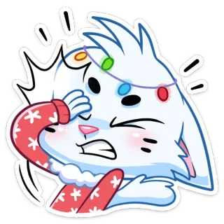 🤦‍♂ gato, animal, desenho animado, adesivo, expressão, Natal, feriados telegram sticker