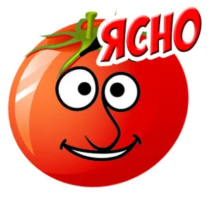 🌞 ЯСНО tomate, pegatina, dibujo animado, verdura, rojo telegram sticker